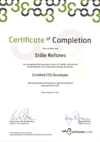 CSS Certificate